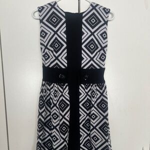 Marmalade Shop Black and White Diamond Dress - Size S
